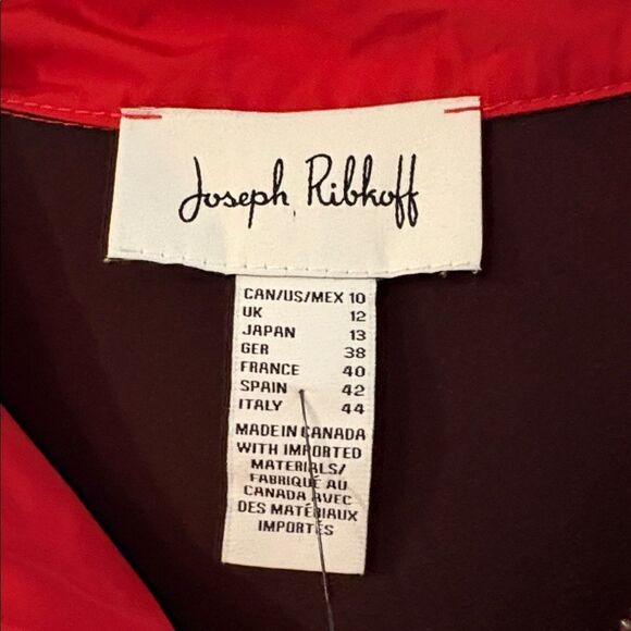 Joseph Ribkoff Zip High Neck 3/4 Sleeve Shift Dress 244045, NWT - Picture 5 of 10